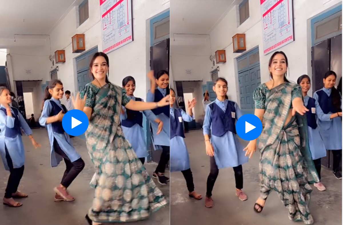 teacher-joins-students-to-dance-to-viral-song-gulabi-sharara-watch